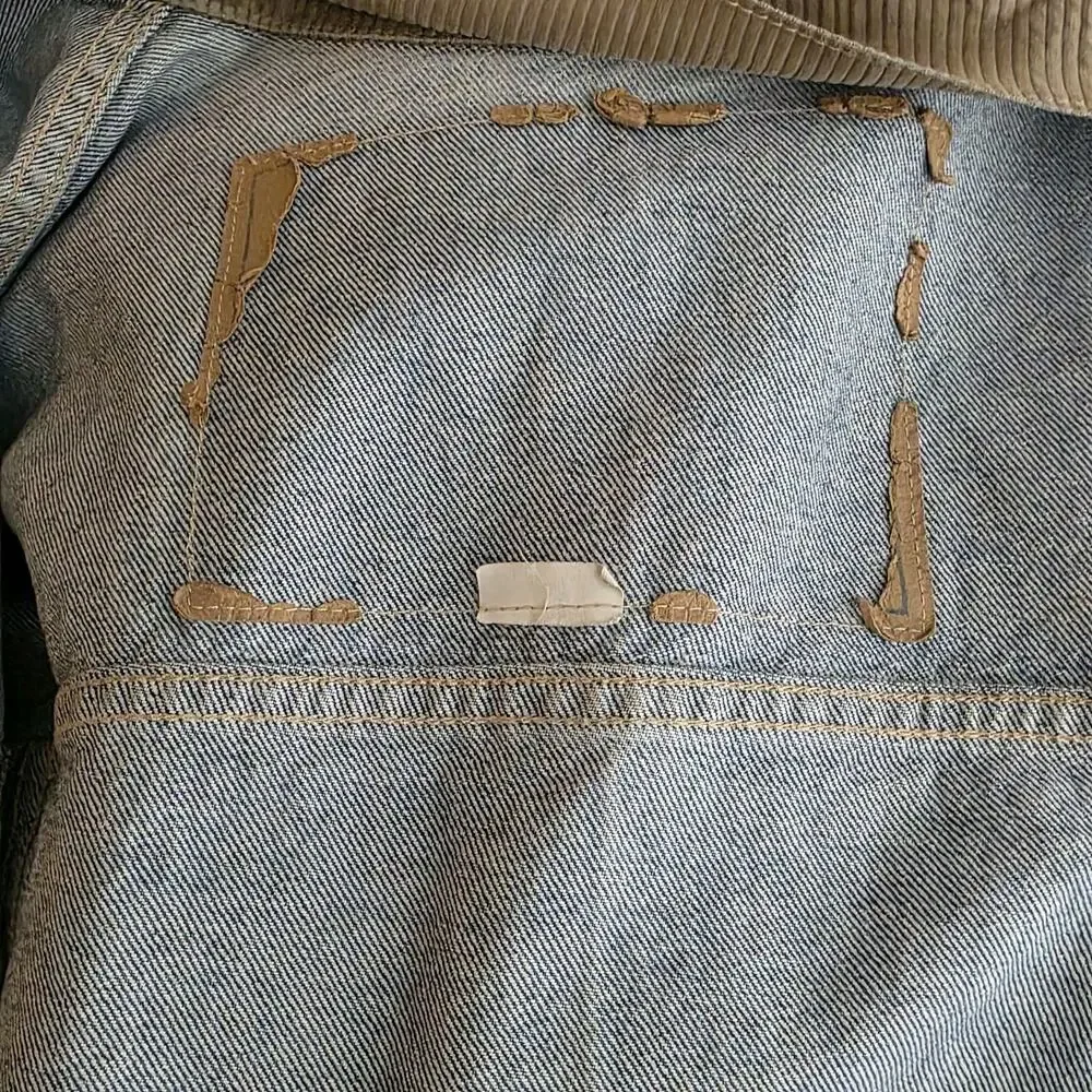 Vintage Levi's 932 Long Denim Chore Jacket Corduroy Collar USA - Picture 8 of 8